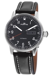 Fortis Mens 595.22.41.L.01 Pilot Professional Black Dial Watch